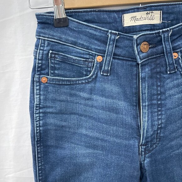 Madewell Curvy Mid-Rise Stovepipe Jeans Dark Wash Stretch Denim Womens 24 - Picture 15 of 15